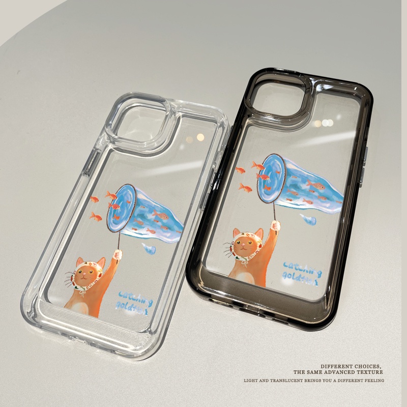 Ốp Điện Thoại DecoPhone Acrylic tpu acrylic Trong Suốt Hình Mèo Cho iphone 6s 7 8 plus x xs xr 11 12 13 14 15 max pro