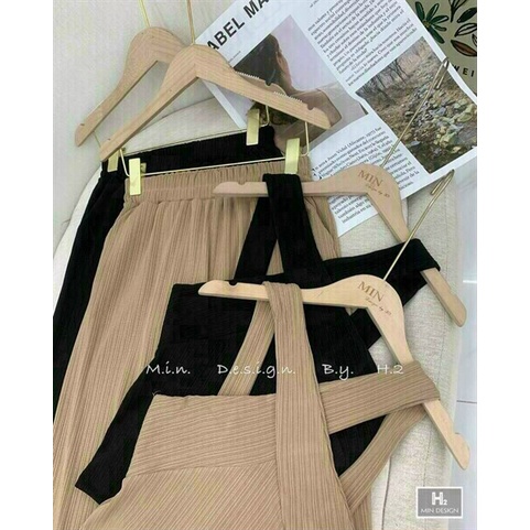 [11.11 Sale Freeship] Set bộ thun nữ,set áo cổ yếm quần dài for rộng thời trang mùa hè đi chơi dạo phố sang chảnh mtb