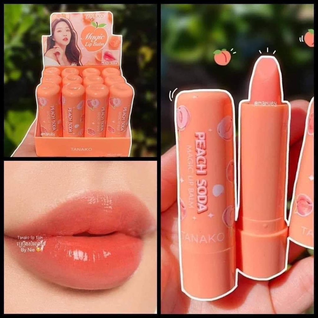 🍑 Son Dưỡng Môi Đào TANAKO Thái Lan Magic Lip Balm 🍑