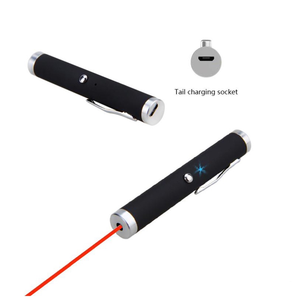 Bút Chiếu Laser Mini USB711 Màu Đỏ Có Thể Sạc Lại