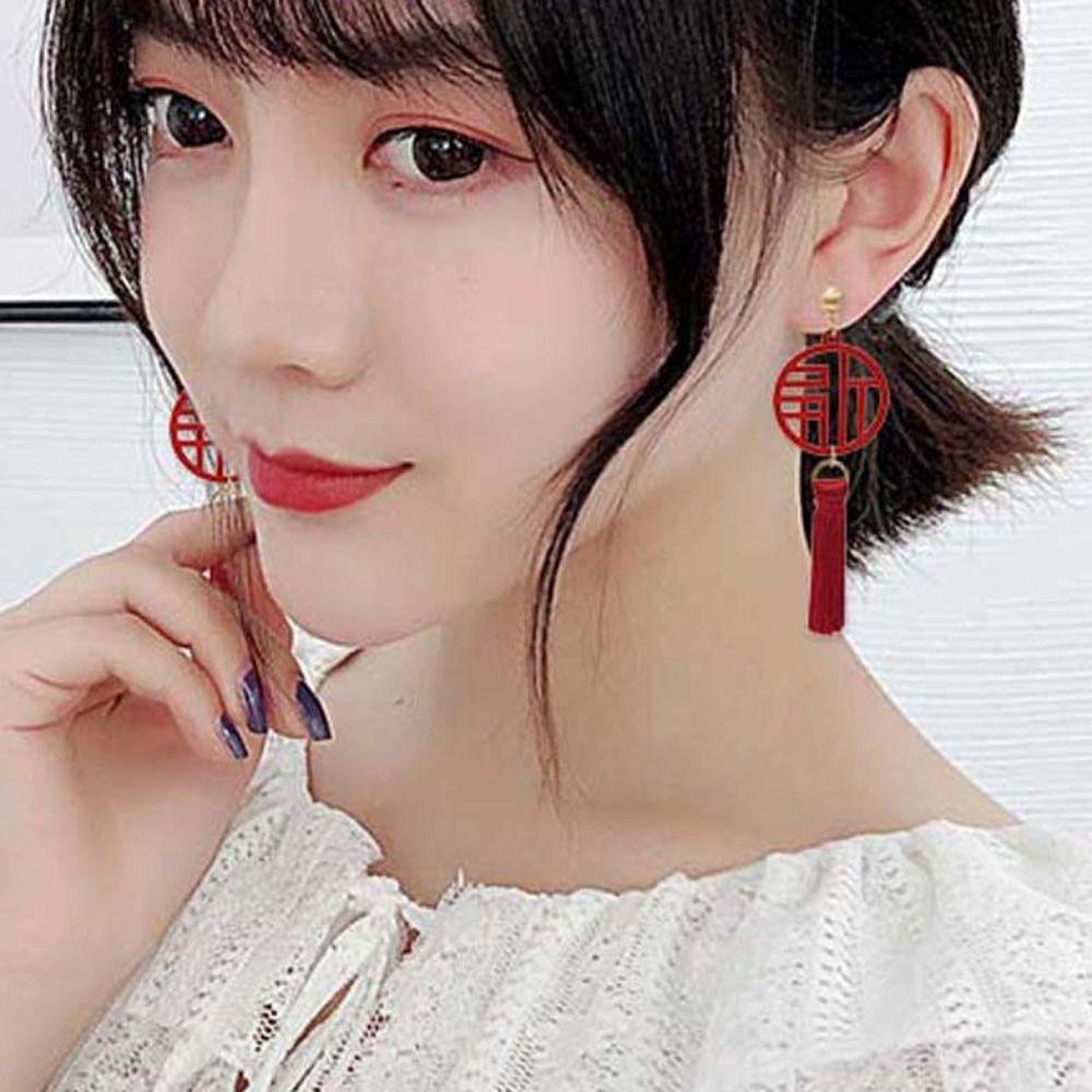 Bông Tai Trung Hoa Thời Trang Năm Mới Xinh Xắn