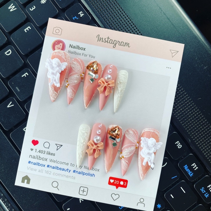 Nail box thiết kế,móng úp,móng giả