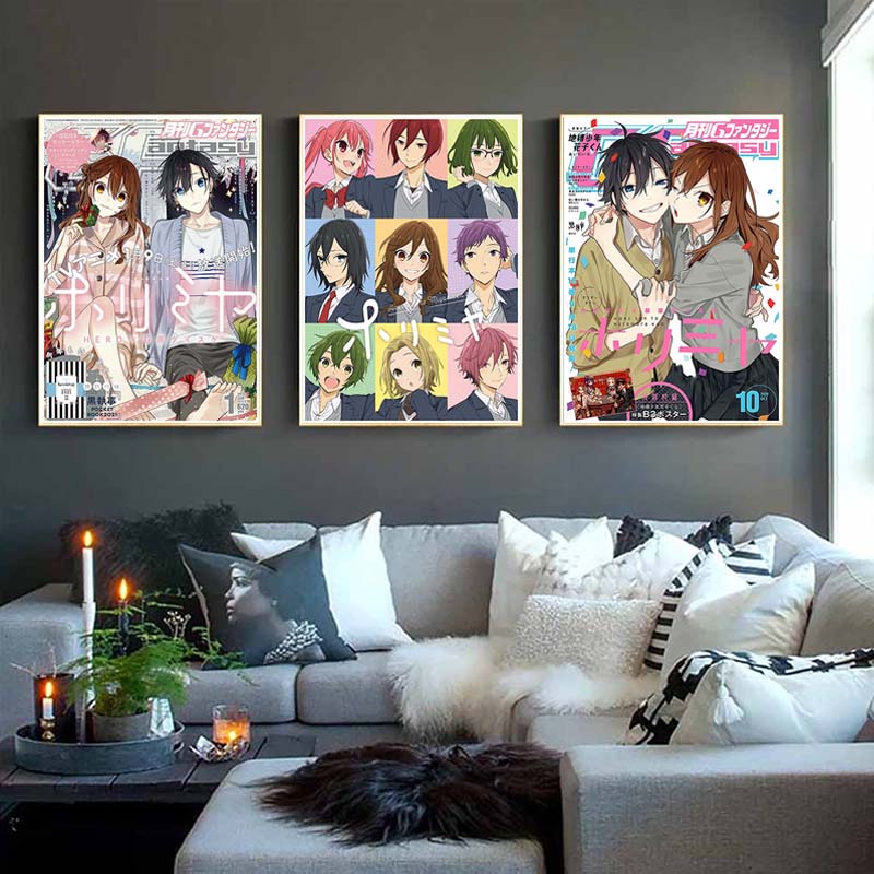 Áp Phích In Hình Anime Horimiya Nhật Bản Chất Lượng Cao Trang Trí Phòng Khách / Quán Bar