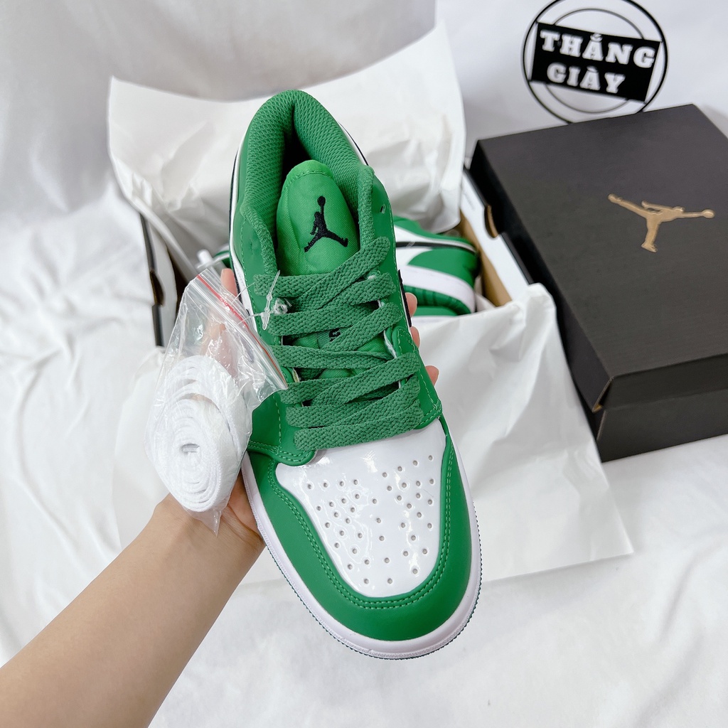 Giày Thể Thao Nam Nữ Ngô Thắng JD Thấp Xanh Lá Logo Đen