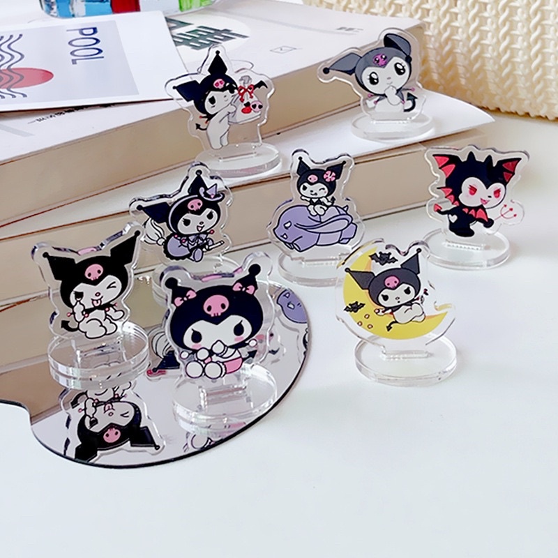 Mô hình acrylic standee mini 3cm Kuromi Sanrio Gà Rán Cay Ngọt dễ thương