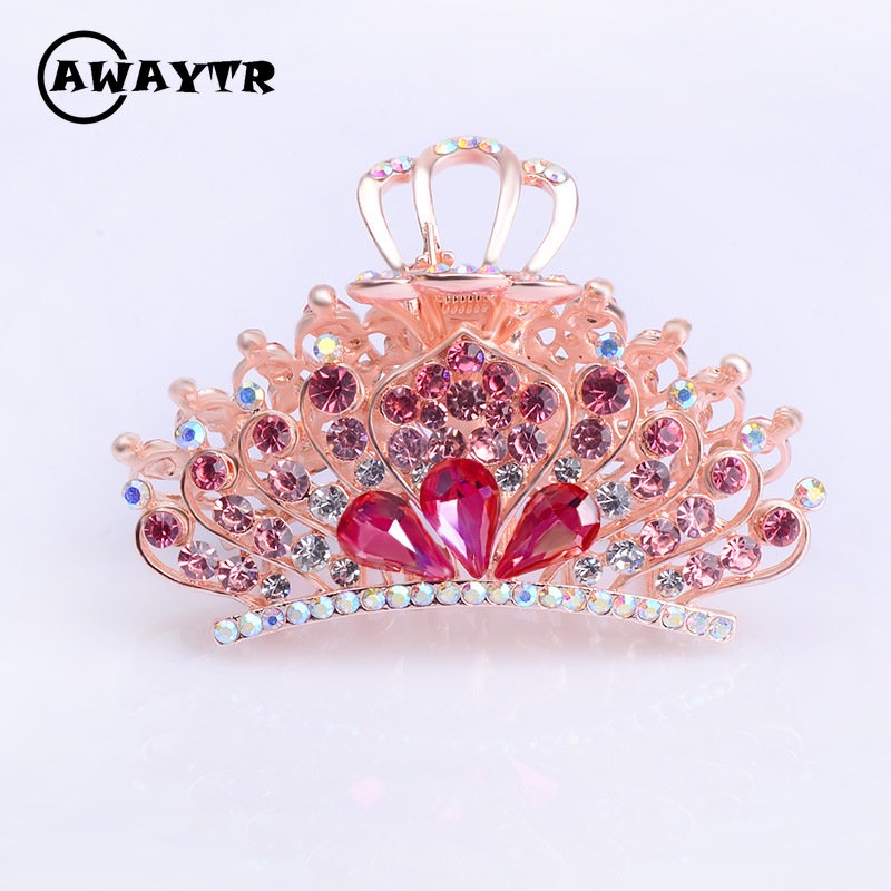 Kẹp Tóc Hình Con Công Bằng Kim Loại Đính Ngọc Trai Thời Trang Dành Cho Nữ