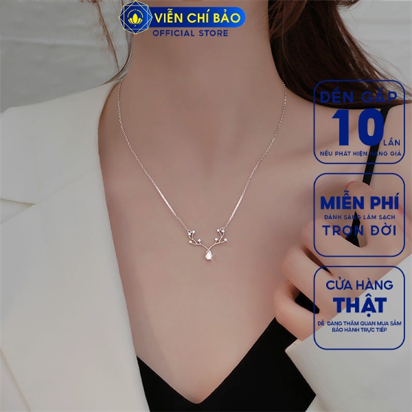 Dây chuyền tuần lộc chất liệu bạc 925 thời trang phụ kiện trang sức nữ Viễn Chí Bảo D000153