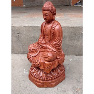 Phật Adida - Gỗ Hương - Cao 30cm