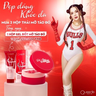 Gel tan mỡ bụng Tảo Đỏ QUEENIE, kem đốt mỡ thừa giảm cân hỗ trợ dáng đẹp eo thon 200gr