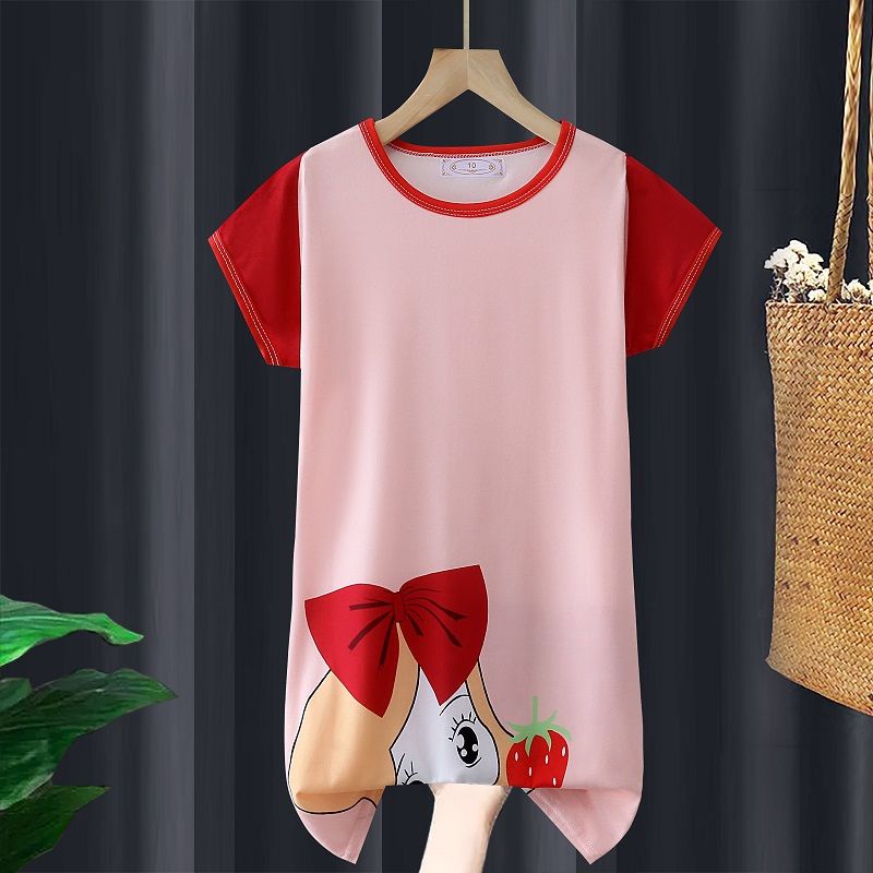 Đầm Ngủ Ngắn Tay Phong Cách Công Chúa Thời Trang Mùa Hè Cho Bé Gái