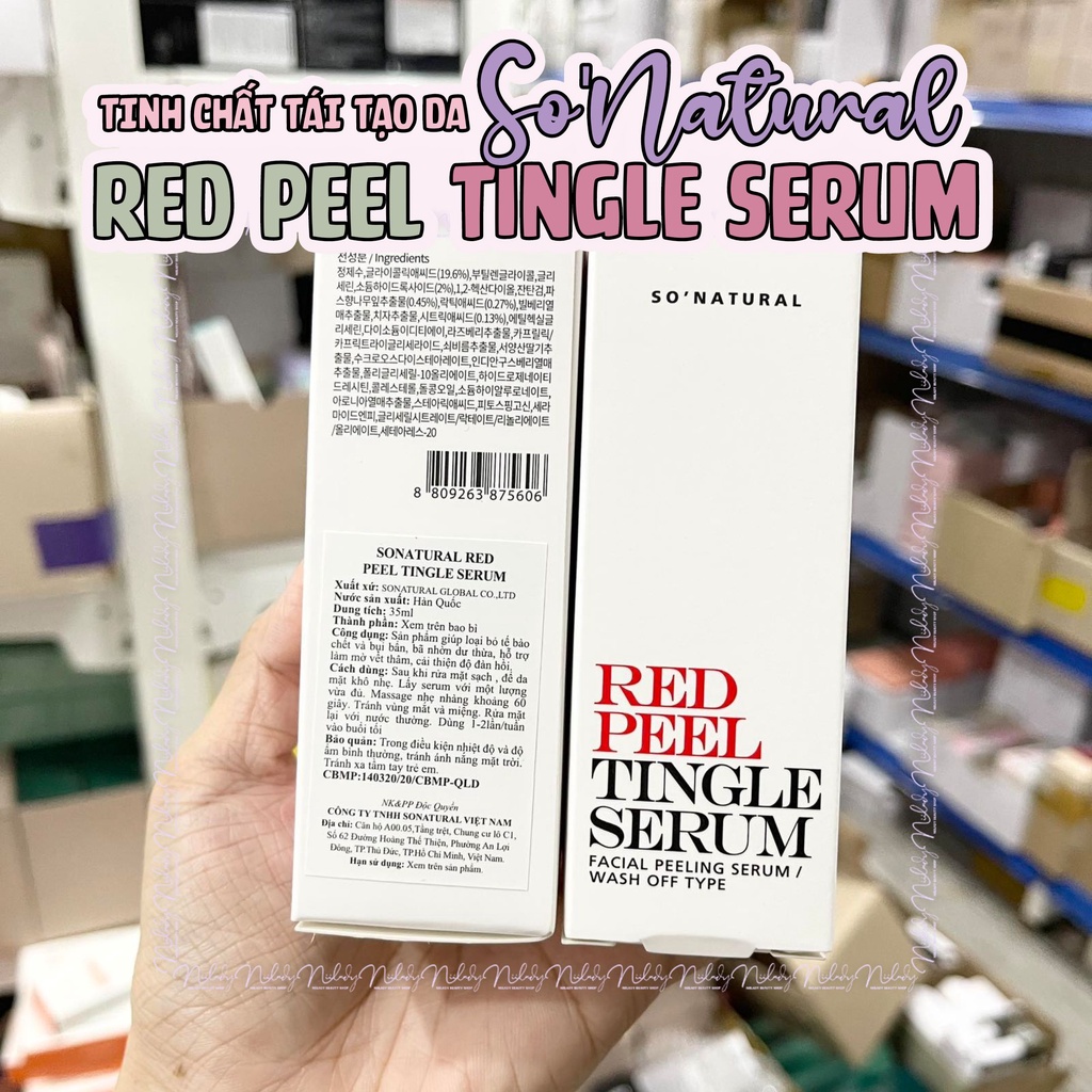 Tẩy da chết hoá học So Natural Red Peel Tingle Serum