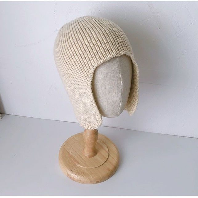 Mũ Len Giữ Ấm Tai Màu Sắc Đơn Giản Thời Trang Thu Đông Dành Cho Bé Trai Và Bé Gái