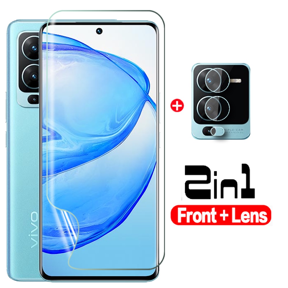 Kính Cường Lực 2 Trong 1 HD Bảo Vệ Màn Hình Điện Thoại Vivo v25 Pro V25E y35 4G Vivo v25 Vivo y35 V25pro