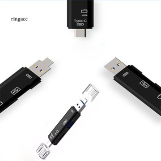 RGA Universal Smart Card Reader Cellphone Accessories USB 2.0 Type-C Micro USB TF SD-Card Reader OTG Adapter Multifunctional