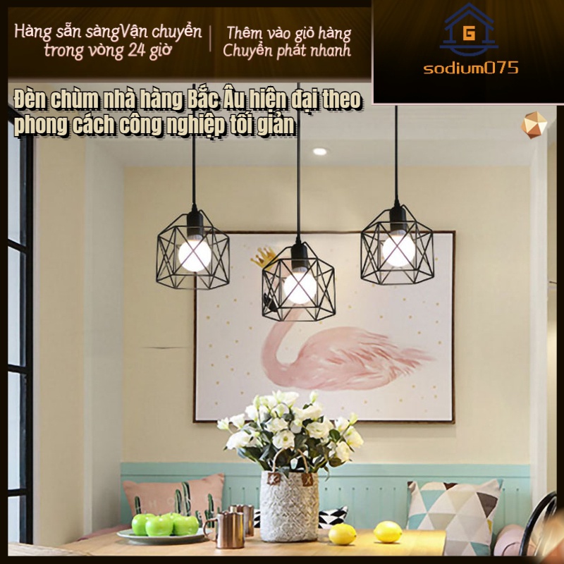 Có thể bán buôn Mặt dây chuyền Ánh sáng hiện đại Phong cách đơn giản công nghiệp Đèn chùm nhỏ mạnh mẽ treo cho lối đi phòng ngủ Sodium075 Hàng giao ngay