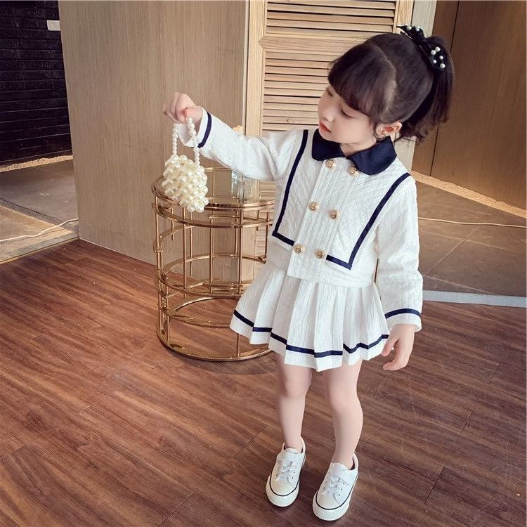 Bộ Áo Tay Dài + Chân Váy Ngắn Phong Cách Hàn Quốc Thời Trang Mới Cho Nữ