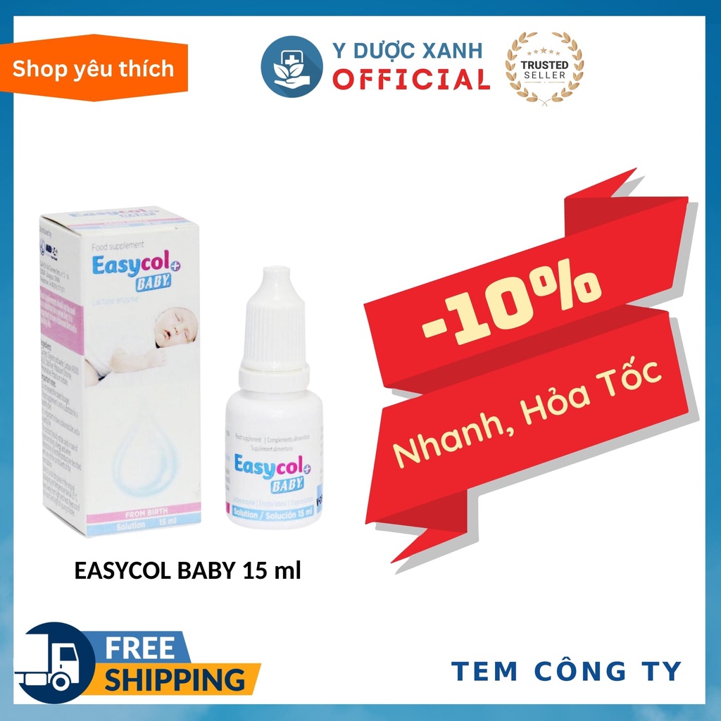 EASYCOL BABY 15 ml, Bổ sung Enzyme Lactase cho bé - Y Dược Xanh
