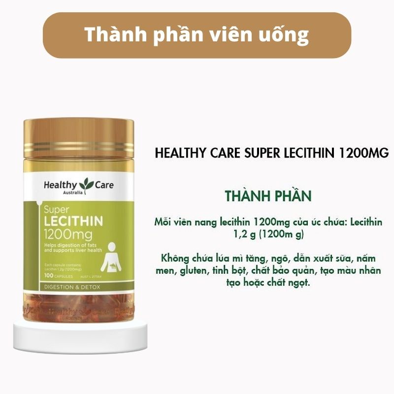 Mầm đậu nành Healthy Care Super Lecithin đẹp da, đào thải độc tố gan, cân bằng nội tiết tố