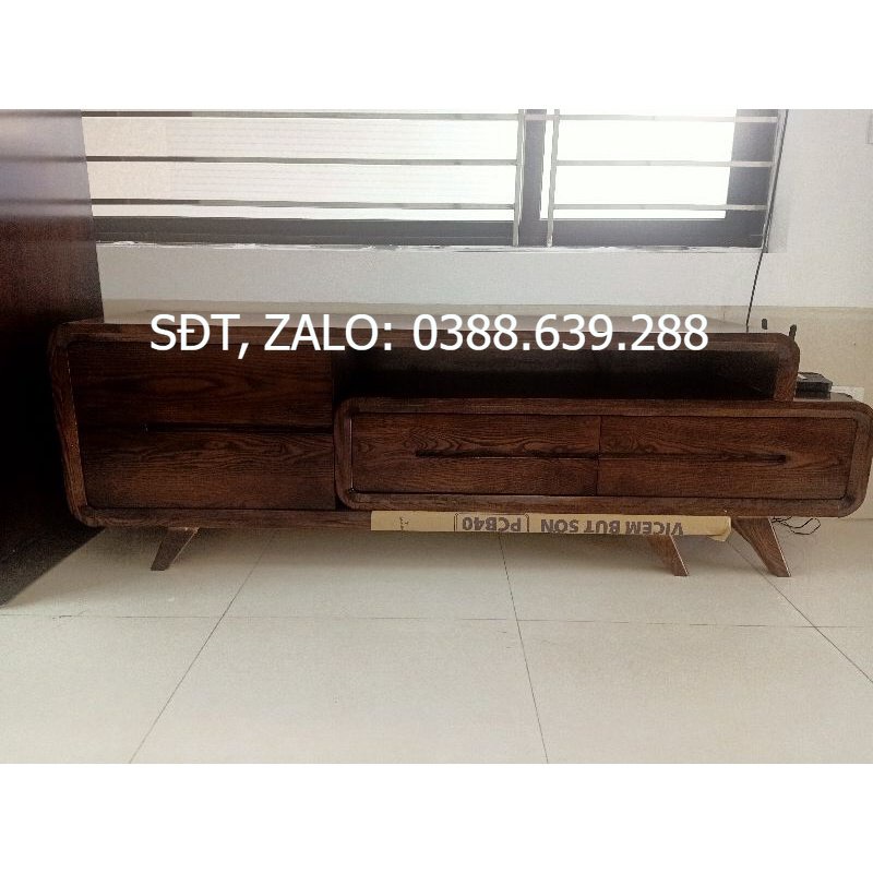 Kệ ti vi thông minh gỗ sồi