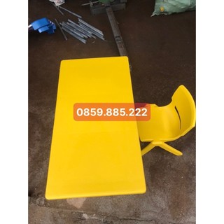 Bàn nhựa đúc mầm non, tiền tiểu học gấp gọn kích thước 90x50cm