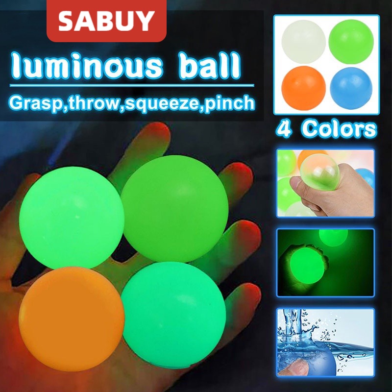 Đồ Chơi Quả Bóng Dính Phát Sáng Giải Trí Cho Trẻ Em 4.5cm - 6cm