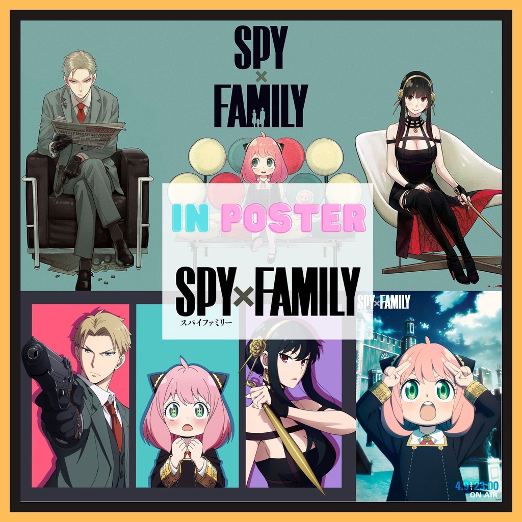 Poster Spy X Family Chuẩn Manga,Bìa Màu Gia Đình Điệp Viên  A3 30x42cm CÓ KEO DÁN SẴN