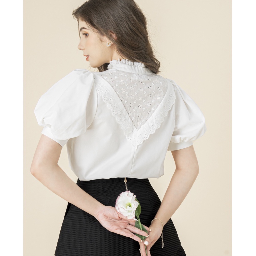 Áo sơ mi cổ ren Charisse shirt