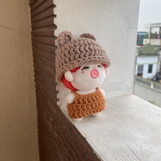 set mũ gấu cho doll 10cm (outfit)