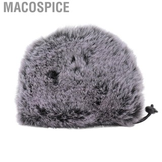 Macospice Microphone Furry Windscreen Muff Condenser Windshield Windproof Cover