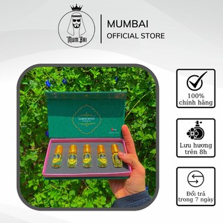 Tinh dầu nước hoa dubai mini dạng lăn 5ml, Set 5 chai tinh dầu dubai lưu hương lâu trên 8h