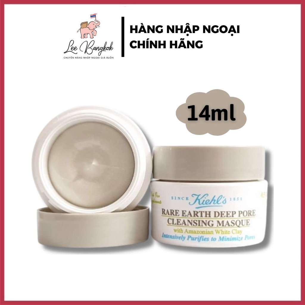 Mặt Nạ Đất Sét Kiehl’s Rare Earth Deep Pore Mask 14ml Giúp Giảm - Ẩn Mụn Đầu Đen, Kiềm Dầu, Se Khít Lỗ Chân Lông