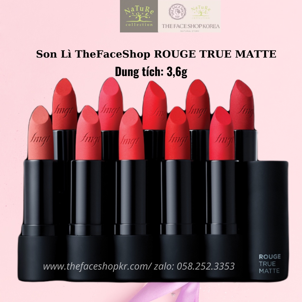 Son Lì TheFaceShop Rouge True Matte FMGT 3.6g