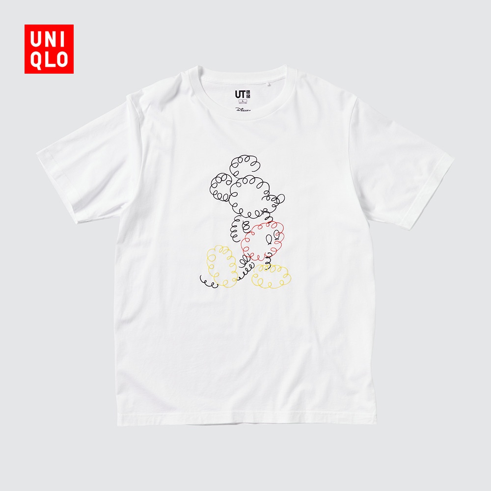 Áo Thun Uniqlo Nam / Nữ / Cặp Đôi  Tay Ngắn Hình Mickey  447182