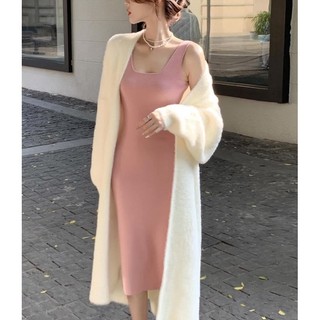 Cardigan len lông dáng dài