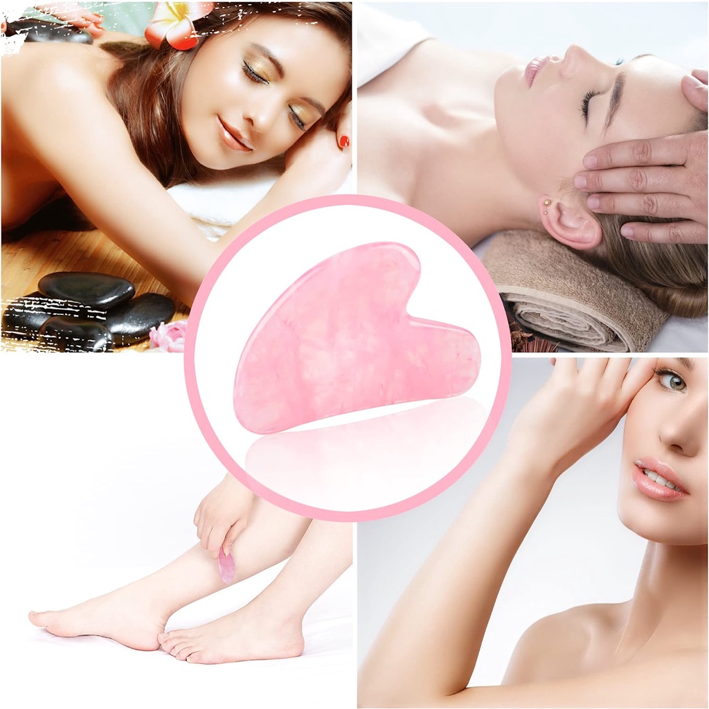 Dụng Cụ Mát Xa Chăm Sóc Da Mặt / Thạch Anh Gua Sha