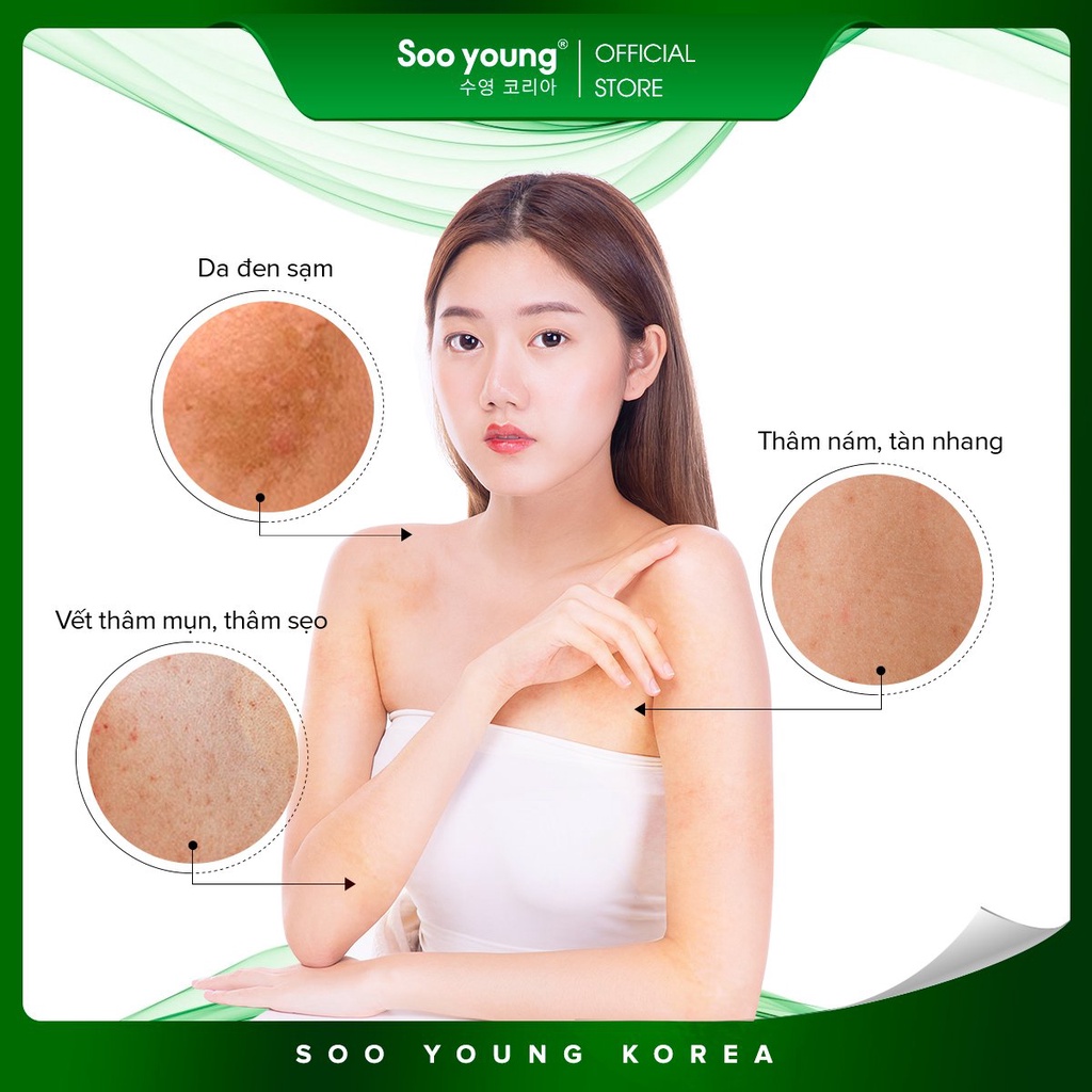 Kích trắng Lục Tảo SOO YOUNG KOREA dưỡng trắng body 30g