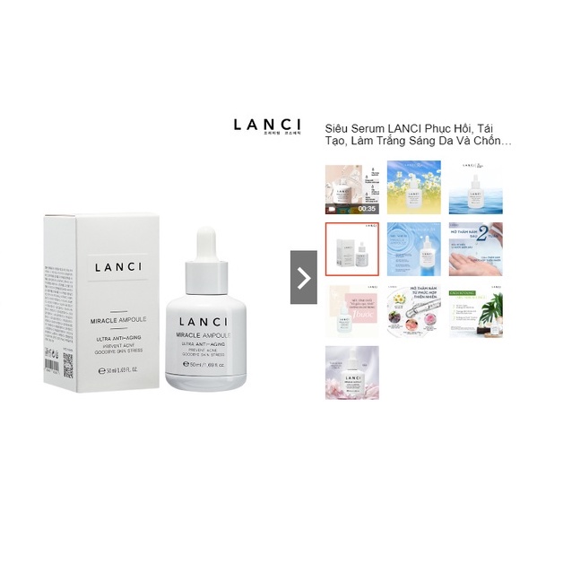 Serum Dưỡng Trắng, Căng Mướt, Chống Lão Hóa Da Lanci Miracle Ampoule Ultra Clarifying Minisize