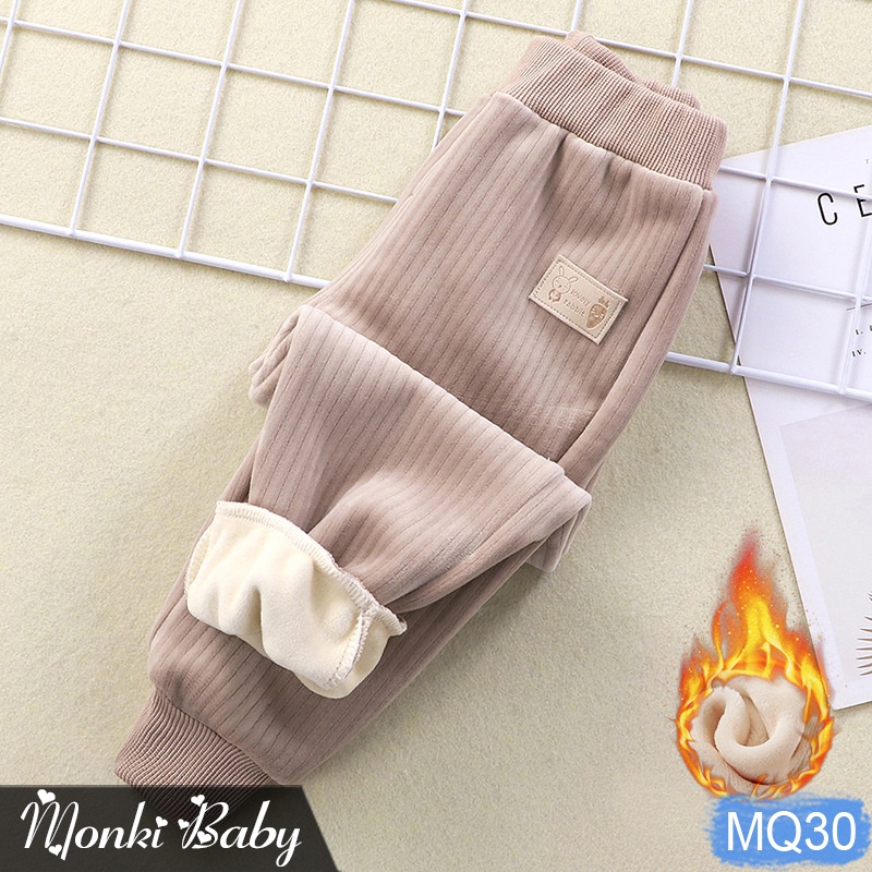 Quần nhung mềm lót lông mịn cho bé trai và gái, chất đẹp dày dặn, giữ ấm tốt, hàng QC cao cấp phom dáng đẹp | MQ30
