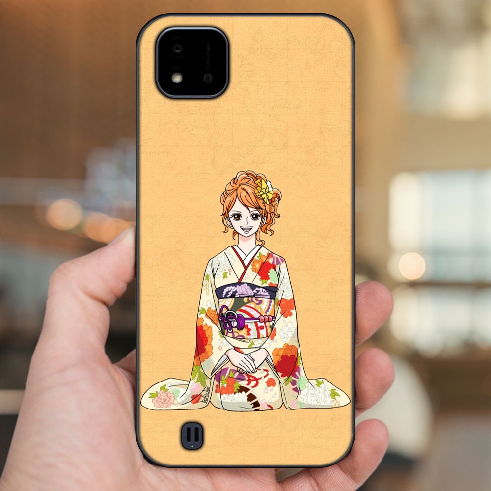 Ốp lưng Realme C11 2021, C20 viền đen in hình Nami One Piece Đảo Hải Tặc