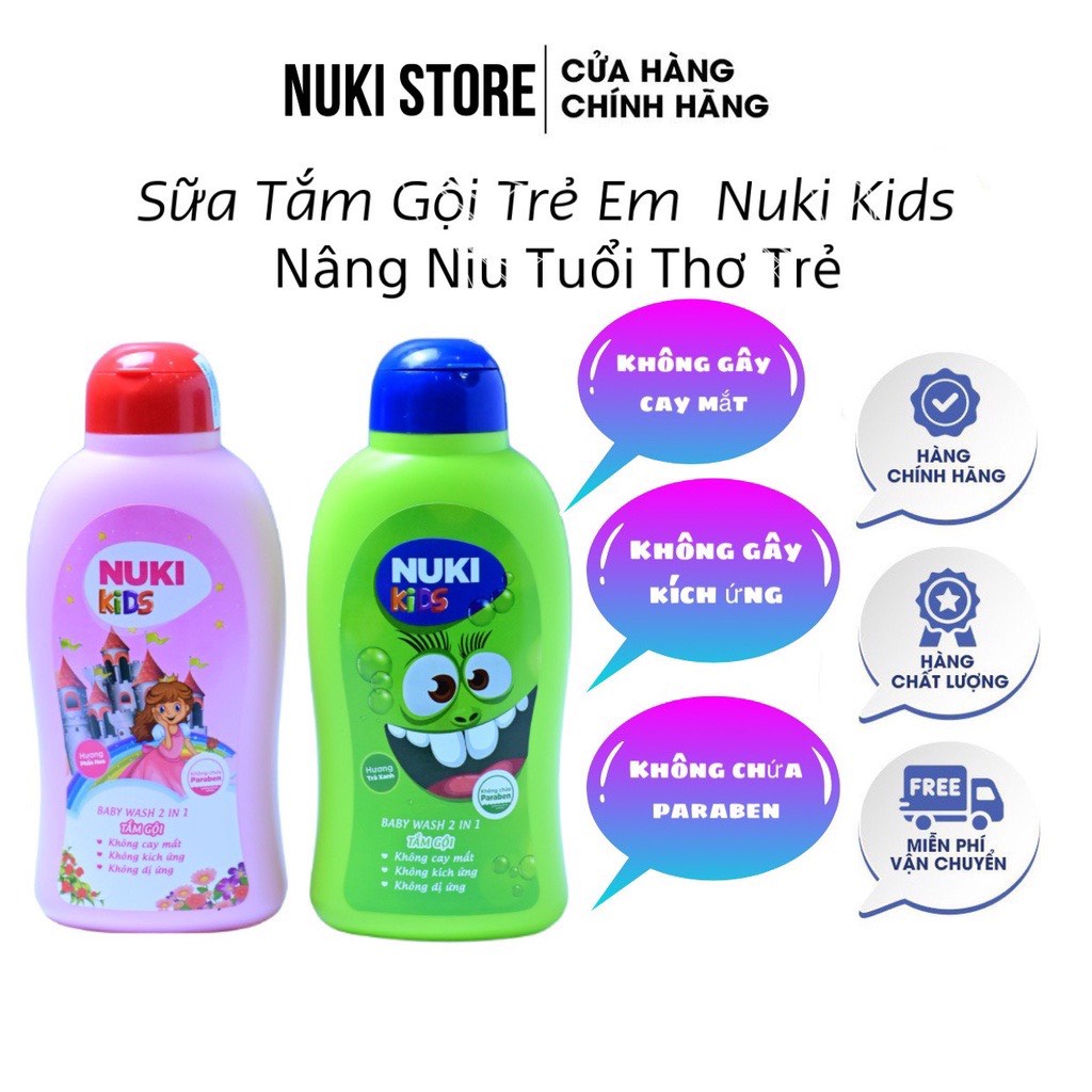 Sữa Tắm Gội Trẻ Em Từ 0 Tuổi 200ml Hương Thơm Dịu Nhẹ,Không Chứa Paraben và Không Gây Cay Mắt