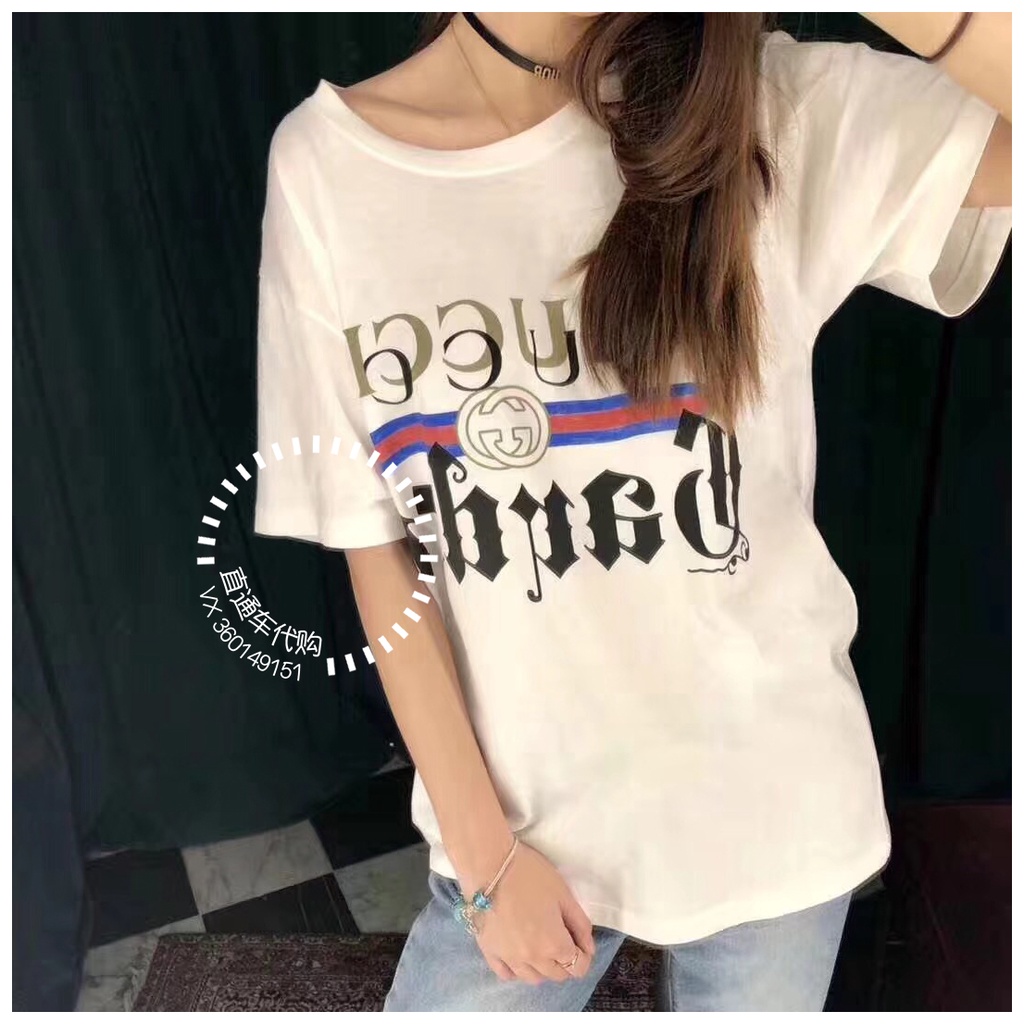 Bộ Sưu Tập Bảo Tàng Gucci Áo Thun / Áo Thun Tay Ngắn Logo Graffiti