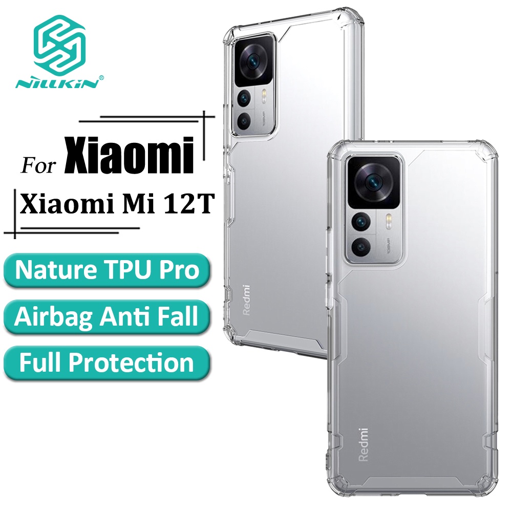 Ốp điện thoại Nillkin bằng TPU mềm trong suốt siêu mỏng có túi khí chống sốc cho Xiaomi 12T