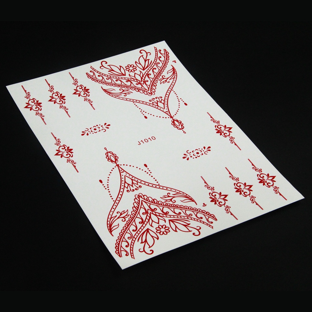 Hình Xăm Dán Tạm Thời Henna Kiểu Ấn Độ Độc Đáo Cho Nữ