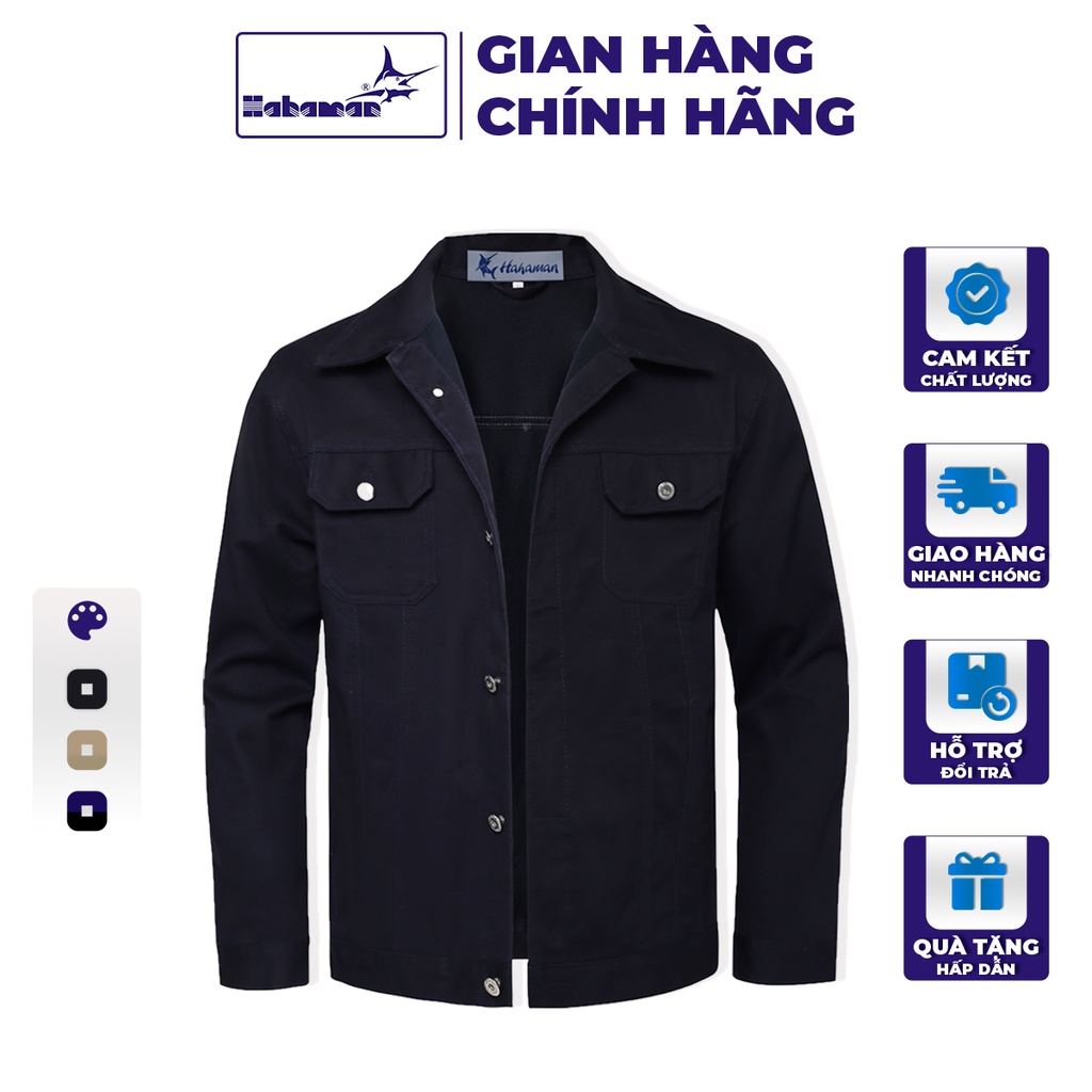 Áo Khoác Kaki Nam Hahaman Chất Kaki Cao Cấp Với Form Dáng Relax Thoải Mái Phù Hợp Mọi Vóc Dáng - AKKK3001