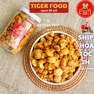 Tóp mỡ mắm tỏi 150g TIGER FOOD Tóp mỡ nguyên da chiên giòn sốt mắm tỏi ớt SIÊU GHIỀN
