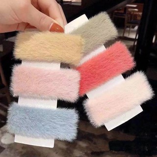 1 Kẹp Tóc Lông Cừu Dễ Thương Cho Nữ