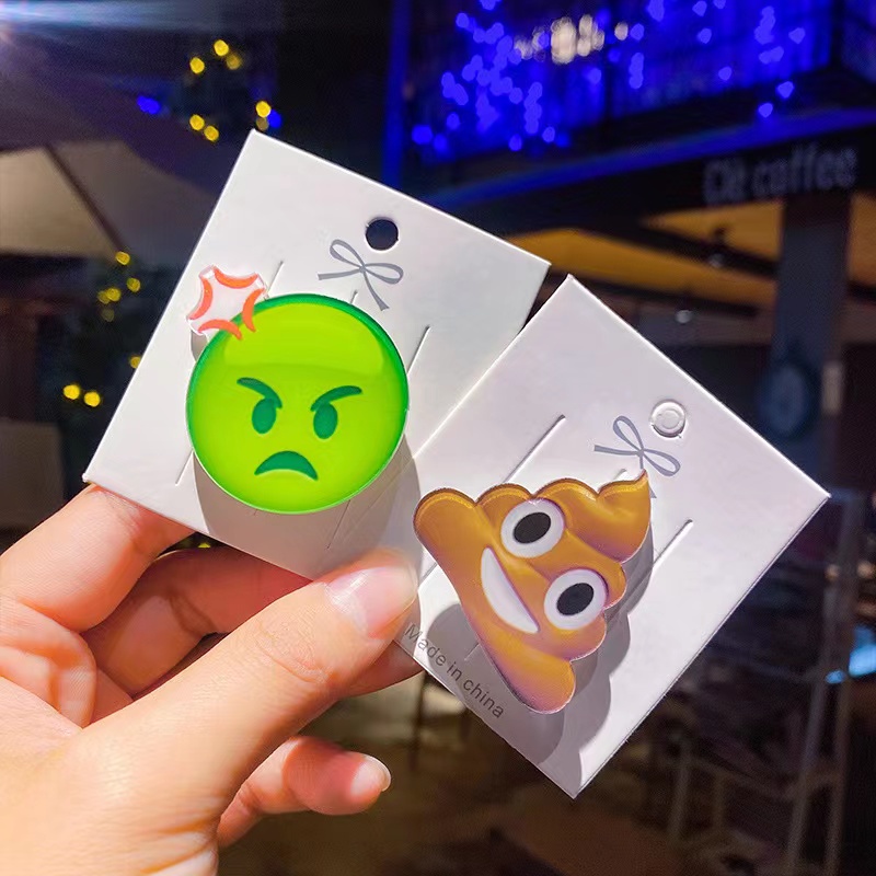 Kẹp Tóc Dễ Thương Emoji Hoạt Hình Phụ Kiện Thời Trang Cho Nữ AB147