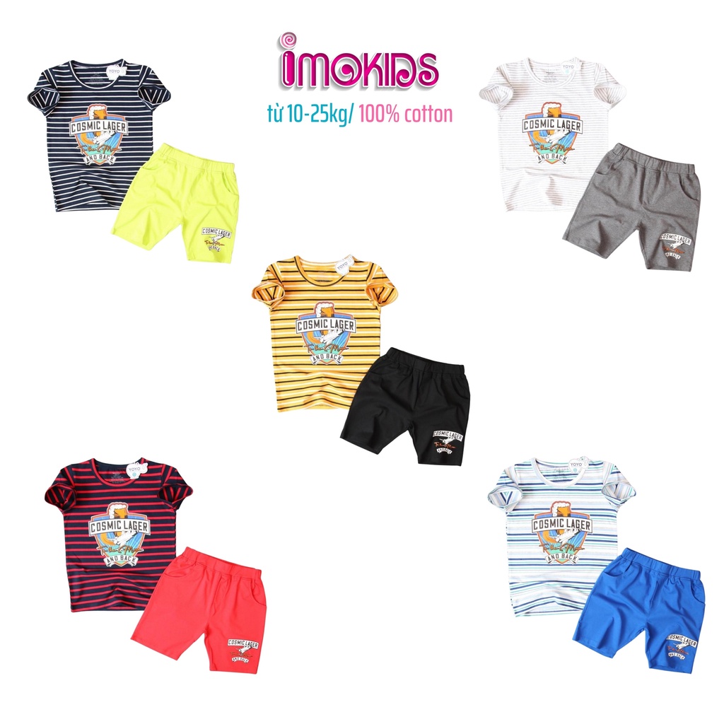 Bộ bé trai YoYo 10-25kg đồ bộ bé trai chất thun cotton 4 chiều cao cấp thấm hút mồ hôi quần áo bé trai hình hoạt hình 03