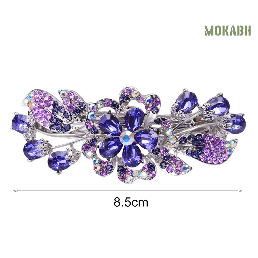 Kẹp Tóc Đính Pha Lê Giả Lấp Lánh Chống Trượt Chống Biến Dạng