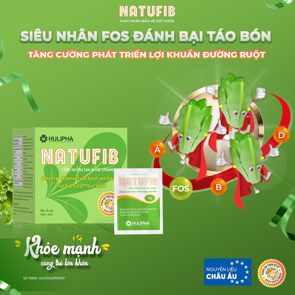 Natufib Chất Xơ Hòa Tan  Hỗ Trợ Phòng Táo Bón An Toàn Cho Bà Bầu, Trẻ Nhỏ